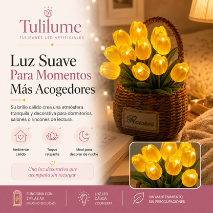 Ramo de Tulipanes (con luz y jarrón en edición premium)